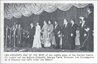 Georgie Fame at Cannes Gala 1967